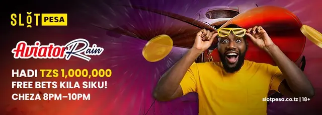 SlotPesa Aviator Rain: hadi TZS 1,000,000 free bets kila siku — cheza 8pm–10pm
